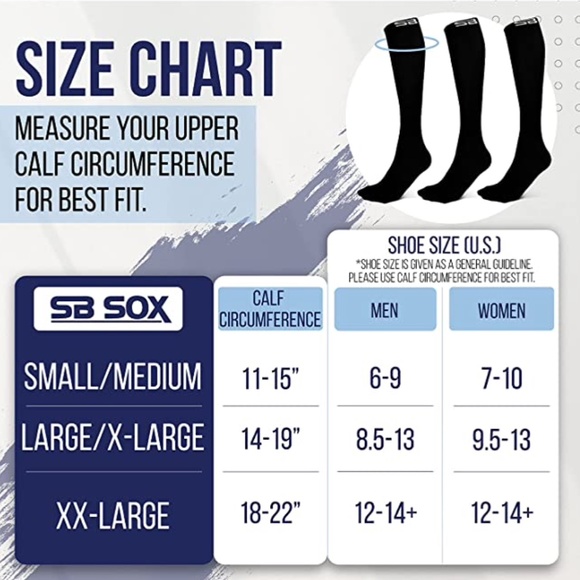 3-Pair Compression Socks for Women Size Small/Medium NEW - Picture 4 of 5